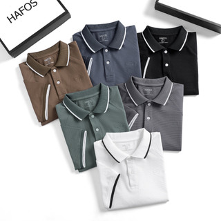 Áo polo nam HAFOS OUTLINE Polo Nam vải Cotton dệt Waffle cao cấp