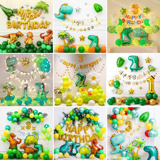 Sét Bong Bóng Trang Trí Sinh Nhật Chủ Đề Khủng Long Đầy Đủ Như Hình Dinosaur - Diệp Linh