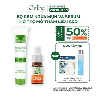 Combo Serum Dưỡng Trắng Phục Hồi Da Và Ngừa Mụn Oribe Tẩy Tế Bào Chết Mờ Thâm Mụn - 30g