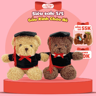 Gấu Tốt Nghiệp, Thú Nhồi Bông Cử Nhân Head Tales Lông Xù Cho Bé Cao Cấp Tazin