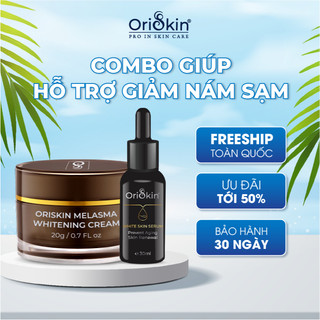 Bộ Kem Nám Tàn Nhang Dưỡng Trắng Mờ Thâm Kem Oriskin Melasma Whitening Cream 20g Và Serum Oriskin White Skin Serum 30ml