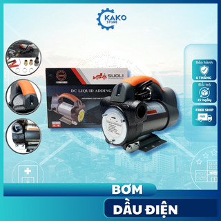 Máy bơm dầu nhớt 12v 24v 220v bơm hút diezel nhiên liệu motor lõi đồng lưu lượng 45 lít/phút, Bảo Hành 12 Kako store