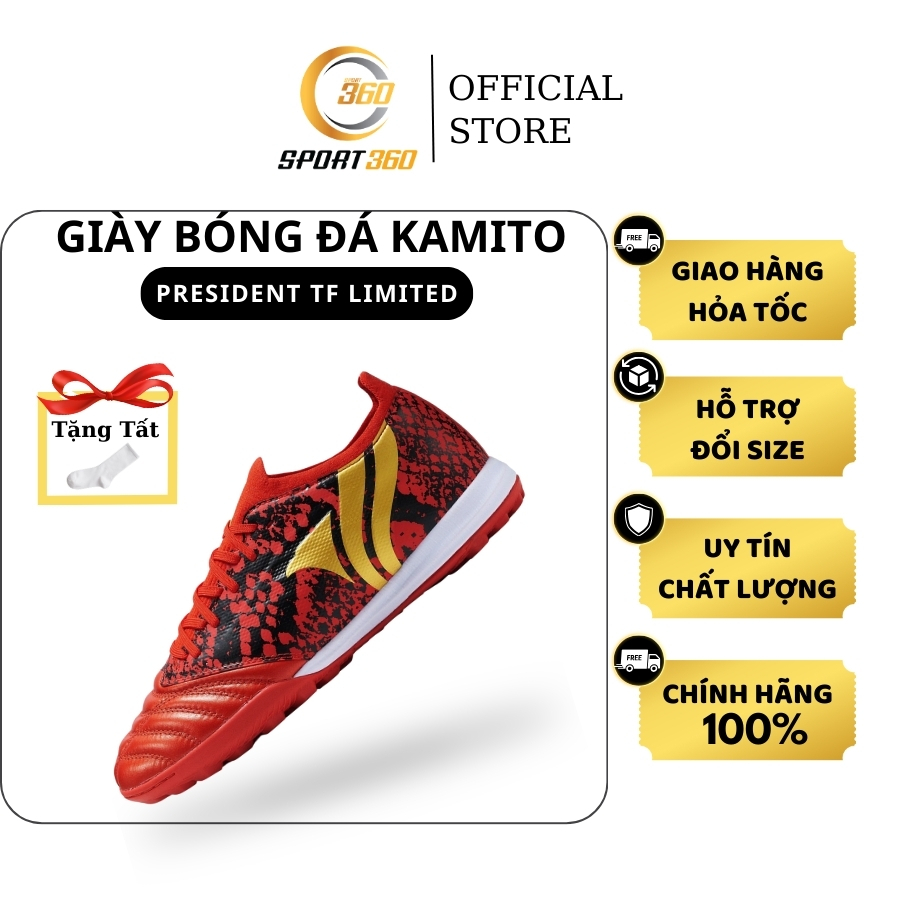 Giày đá bóng Kamito President-TF Limited  chính hãng, giày đá banh sân cỏ nhân tạo, giày đá bóng nam.