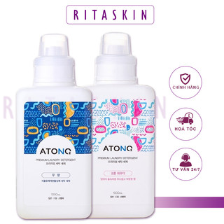 NƯỚC GIẶT THUẦN CHAY CAO CẤP ATONO2 CHO BÉ TỪ 0M+ thành phần 100% tự nhiên, pH trung tính, an toàn 1000ml