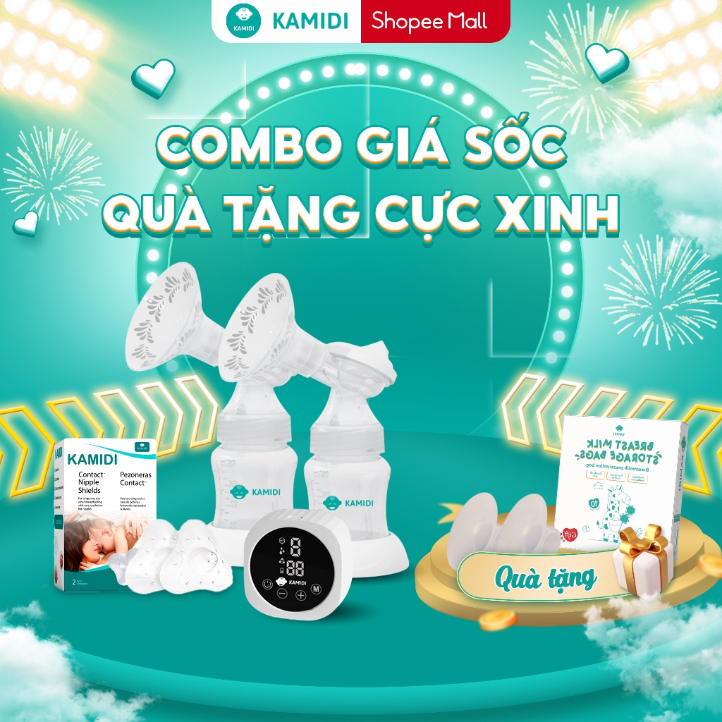 Combo Máy Hút Sữa Silicon Kamidi Max Và Núm Trợ Ti Kamidi