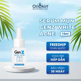Serum Giảm Mụn Oriskin GenZ White Acne Serum Loại Bỏ Các Loại Mụn Viêm, Trứng Cá Và Mụn Đầu Đen 15ml