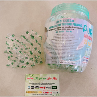 Núm vú Pur lẻ 1 cái cho bình sữa cổ hẹp loại thường Pur Feeding