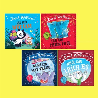 Sách - combo picture book tưng bừng của david walliams: gấu trúc - cậu voi - hà mã - nhóc gấu - nnb
