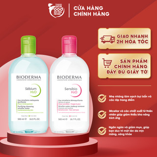 Nước Tẩy Trang Bioderma H2O Chính Hãng Cho Da Dầu Mụn Và Da Nhạy Cảm 500ml (store)