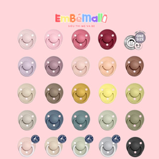 Ty ngậm núm tròn Silicone BIBS Pacifier DeLux Onesize từ 0-3 tuổi