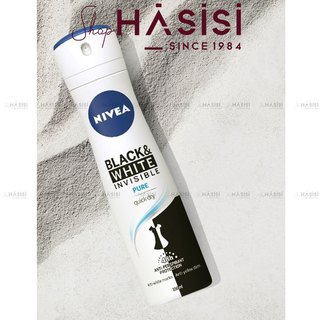 Xịt Khử Mùi Toàn Thân NIVEA - Black & White Invisible Pure Anti-Perspirant 150ml