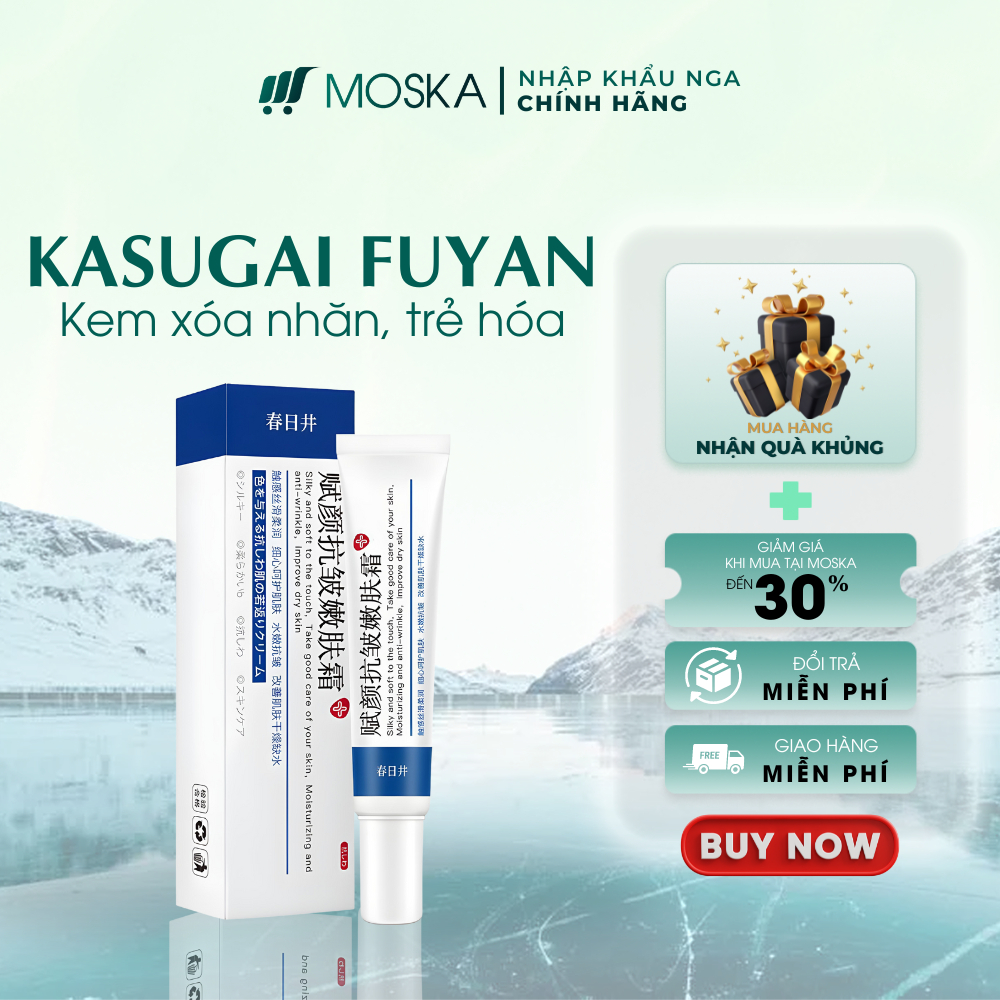 Kem Trẻ Hóa Kasugai Fuyan Nhật Bản-Xóa Nhăn, Chống Lão Hóa, Mờ Nám Sáng Da 20g| Moska Shop