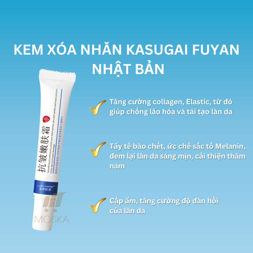 Kem Trẻ Hóa Kasugai Fuyan Nhật Bản-Xóa Nhăn, Chống Lão Hóa, Mờ Nám Sáng Da 20g| Moska Shop