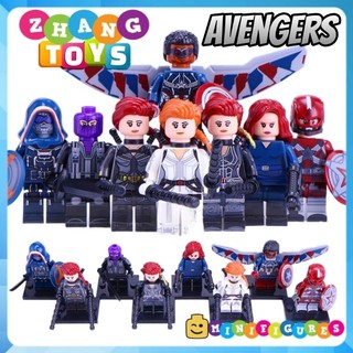 Đồ chơi Xếp hình Avengers Endgame gồm Zemo - Falcon - Taskmaster - Red Guardian - Black Widow Minifigures Xinh X0272