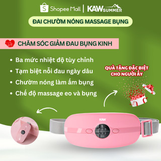 Đai Chườm Nóng Massage Bụng KAW 3 Chế Độ Giảm Đau Bụng Kinh Nhanh Chóng, Làm Ấm Vùng Bụng Vùng Lưng
