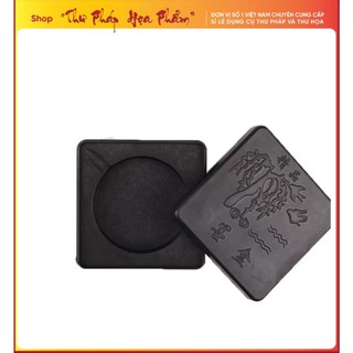 Gía rẻ Nghiên nhựa vuông dùng đựng mực cho thư pháp thư họa Kích thước 7,5x7,5cm