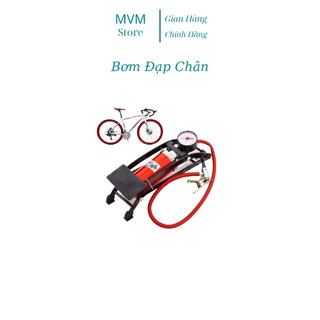 Bơm đạp chân mini 1 piston bơm xe đạp, xe máy, ô tô, bơm phao,bóng tiện lợi