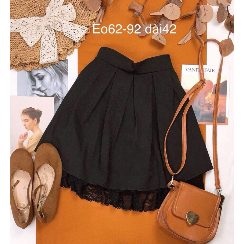 váy có quần trong ren đen loli