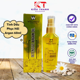 [CHÍNH HÃNG] Tinh Dầu Dưỡng Tóc phục hồi WELLMATE KERATIN ARGAN OIL 60ML