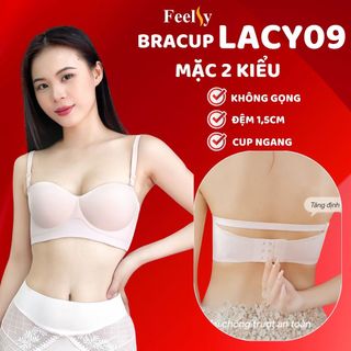 Áo Ngực Định Hình Bản To Chống Hằn Gọn Mỡ Lưng Bra Feelsy Lacy 09 Cup Ngang Nâng Ngực