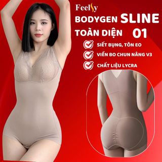 Bodygen Feelsy Sline 01 Định Hình Hỗ Trợ Gen Mỡ Bụng Eo Và Lưng Nách Viền Bo Chun Tăng Lực Nâng Mông