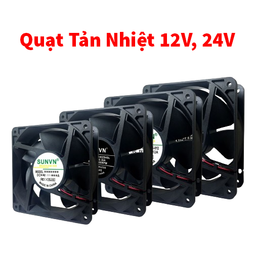 Quạt tản nhiệt 12V gồm 3 kích thước