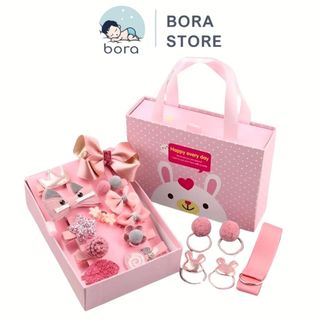 Bộ kẹp tóc, dây buộc tóc dễ thương phong cách Hàn Quốc