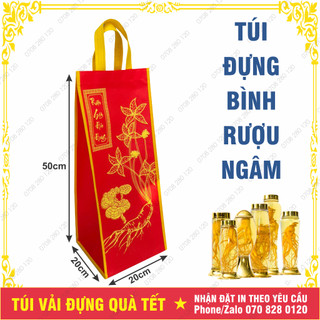 Túi vải đựng bình rượu ngâm, nhiều size