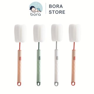 Cọ rửa bình sữa mút xốp, đầu mút có thể thay thế