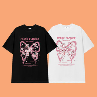 Áo Thun Nữ, Áo Phông Unisex 100% Fresh flowersChất Cotton Thoáng Mát  Cho Nam Nữ ta tb1061