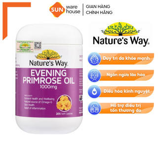 Viên Uống Hỗ Trợ Cân Bằng Nội Tiết Tố Nữ Nature's Way Evening Primrose Oil 200 Viên