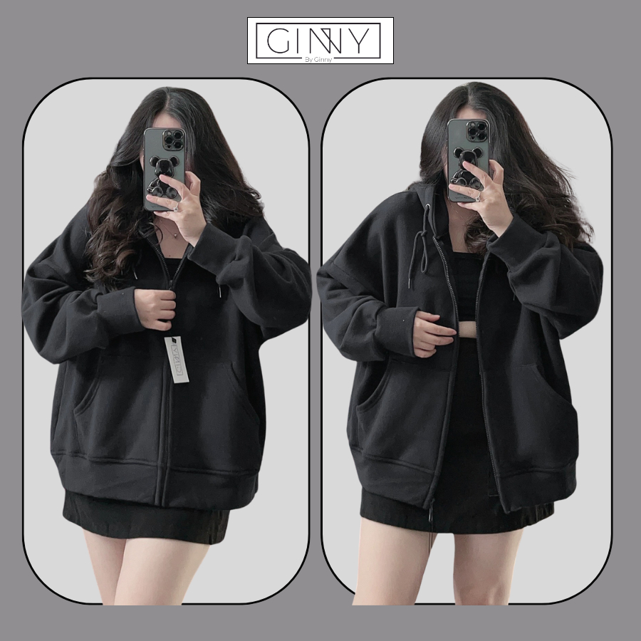Áo Khoác Thun CC Nữ Hoddie Zip Khóa Kéo Form Rộng Mira CC TL013| Chống Nắng Thoáng Mát Hottrend | Basic Dành Cho Nam Nữ