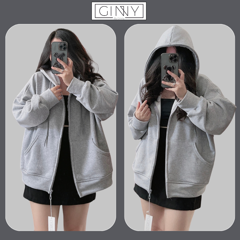Áo Khoác Thun CC Nữ Hoddie Zip Khóa Kéo Form Rộng Mira CC TL013| Chống Nắng Thoáng Mát Hottrend | Basic Dành Cho Nam Nữ