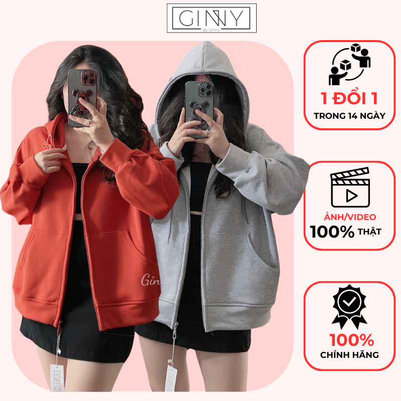 Áo Khoác Thun CC Nữ Hoddie Zip Khóa Kéo Form Rộng Mira CC TL013| Chống Nắng Thoáng Mát Hottrend | Basic Dành Cho Nam Nữ