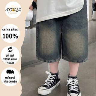 Quần Short Jeans lửng cho bé trai và bé gái phong cách hàn quốc từ 10-40 - AyyKao