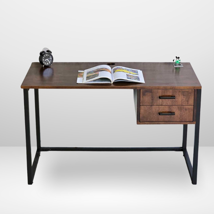 Bàn Gỗ Làm Việc Văn Phòng Cho Học Sinh Sinh Viên Chân Sắt Có Hộc Kéo 120x60x75 cm Mã BLV01 | UnderThinker Decor Revival | BigBuy360 - bigbuy360.vn