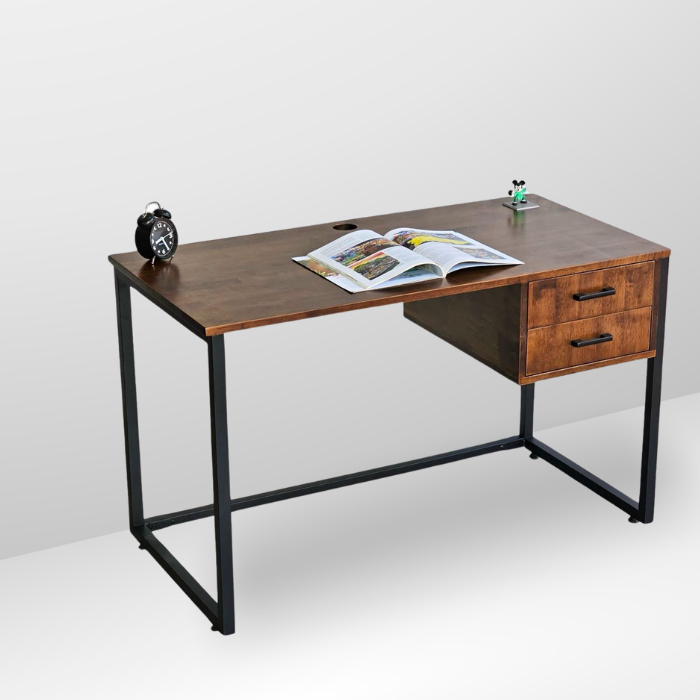 Bàn Gỗ Làm Việc Văn Phòng Cho Học Sinh Sinh Viên Chân Sắt Có Hộc Kéo 120x60x75 cm Mã BLV01 | UnderThinker Decor Revival | BigBuy360 - bigbuy360.vn