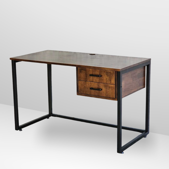 Bàn Gỗ Làm Việc Văn Phòng Cho Học Sinh Sinh Viên Chân Sắt Có Hộc Kéo 120x60x75 cm Mã BLV01 | UnderThinker Decor Revival | BigBuy360 - bigbuy360.vn