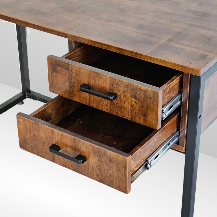 Bàn Gỗ Làm Việc Văn Phòng Cho Học Sinh Sinh Viên Chân Sắt Có Hộc Kéo 120x60x75 cm Mã BLV01 | UnderThinker Decor Revival | BigBuy360 - bigbuy360.vn