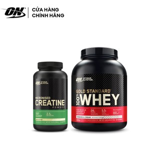 Bộ Đôi Optimum Nutrition Phục Hồi, gia tăng sức mạnh cơ bắp - Standard Whey 5lb và Micronize Creatine Powder 300gr