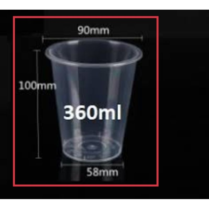 ly nhựa 360ml đựng cafe