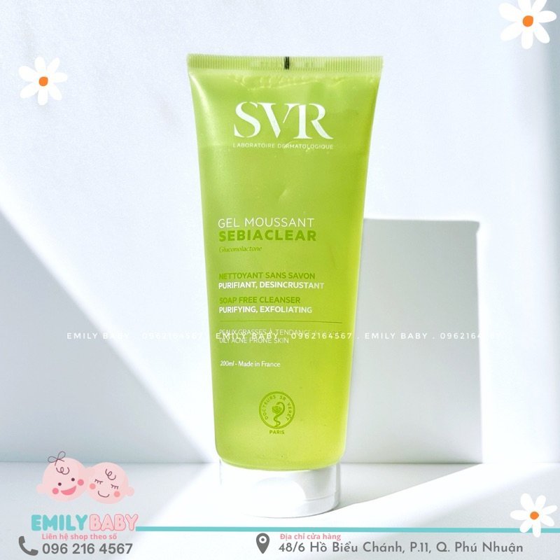 Sữa rửa mặt SVR SebiaClear cho da dầu mụn