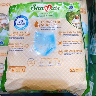 Tã quần siêu khô thoáng Sunmate M8