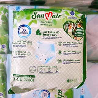 Tã quần siêu mềm mại Sunmate L8 (8 miếng/ gói)