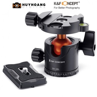 K&f concept đầu dầu ballhead bh-28 tải 10kg xoay 360 | dành cho chân máy ảnh và chân đèn