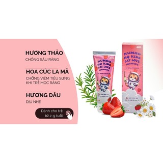 Kem đánh răng KUMHO HQ KIDS hương dâu dành cho bé từ 2-9 tuổi