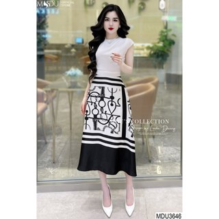  MDU3646 Váy xòe họa tiết, chất liệu mềm mịn cao cấp, nhẹ nhàng, không bai, không xù, đặc biệt không kích ứng