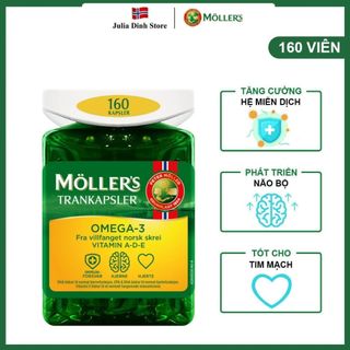 Dầu cá Omega 3 Moller’s TRANKAPSLER nội địa Na Uy - hộp 160 viên