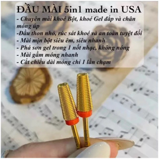  Đầu mài 5in1 USA làm nail chuẩn mỹ phá gel mài minn siêu nhanh siêu êm 