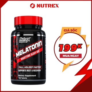 Viên Uống Hỗ Trợ Giấc Ngủ, Giảm Căng Thẳng Nutrex Melatonin 5mg 100 Viên